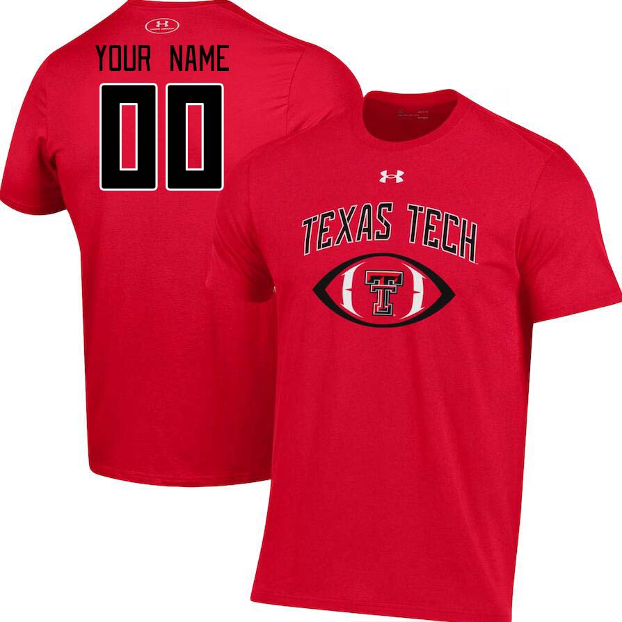 Custom Texas Tech Red Raiders Name And Number College Tshirt-Red